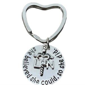 LPN Keychain, She Believed She Could So She Did Nurse Gift